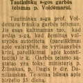 Tautininkų s-gos garbės teismas p. Voldemarui