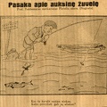 Pasaka apie auksinę žuvelę (Prof. Voldemaras meškeriojąs Platelių ežere): [J. Martinaičio šaržas] // Diena. – 1930, rugpj. 3, p. 2.