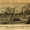 Nauja prof. Voldemaro būstinė – grafo Šuazelio rūmai Plateliuose, kur dabar persikėlė prof. V. su žmona: [nuotr.] // Diena. – 1930, rugpj. 10, p. 2.