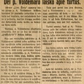 Dėl p. Voldemaro laiško apie turtus