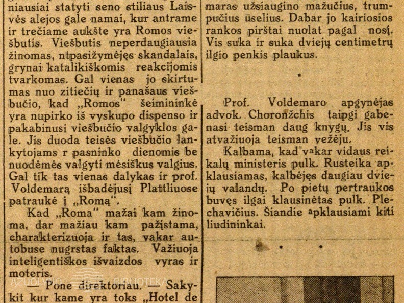 Iš voldemarininkų bylos // Dienos naujienos. – 1931, rugpj. 20, p. 1: prof. Voldemaro naujausia fotografija.