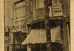 Voldemarininkų byloj laukiama prokuroro žodžio // Dienos naujienos. – 1931, rugp. 22, p. 1; p. 4 nuotr.: Viešbutis Roma Kaune, kuriame dabar gyvena prof. Voldemaras.