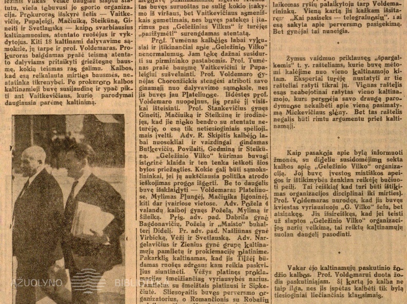 Voldemarininkų bylos savaitė // Diena. – 1931, rugpj. 30 (Nr. 35), p. 1: nuotr.