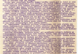Augustino Voldemaro laiškas Apeliacinių rūmų prokurorui dėl straipsnio „Likimo keliais“, atsp. „Preussische Zeitung“ ir dėl šio straipsnio bei jo knygos prancūzų kalba „Lietuva ir jos problemos“ kritikos „Lietuvos aido“ laikraštyje