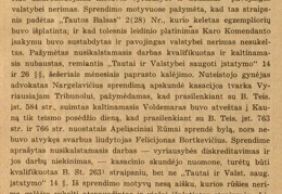 Voldemaro Augustino ir kit. baudžiamosios bylos: [dėl straipsnio „Likimo keliais“] advokato Nargelevičiaus skundas prieš Apeliacinių Rūmų 1934 metų lapkričio mėnesio 8 dienos sprendimą. 1935 05 28