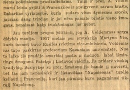 Prof. A. Voldemarui leista sugrįžti į Lietuvą: [pašiepiantis straipsnelis] // Sandara. – 1939, birž. 23, p. 2.