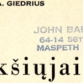 Jono Balkūno knygų nuosavybės ženklas