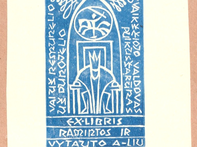Ramintos ir Vytauto A-liu ekslibrisas