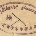 „Žiburio“ gimnazijos knygyno antspaudas