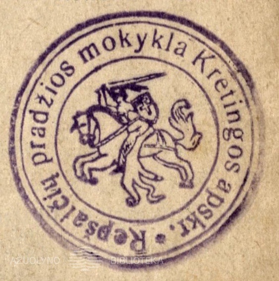 „Repšaičių pradžios mokykla Kretingos apskr.“ antspaudas