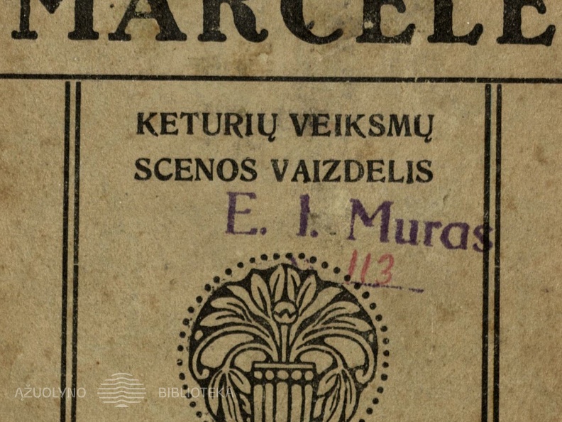 E. I. Muro knygų nuosavybės ženklas