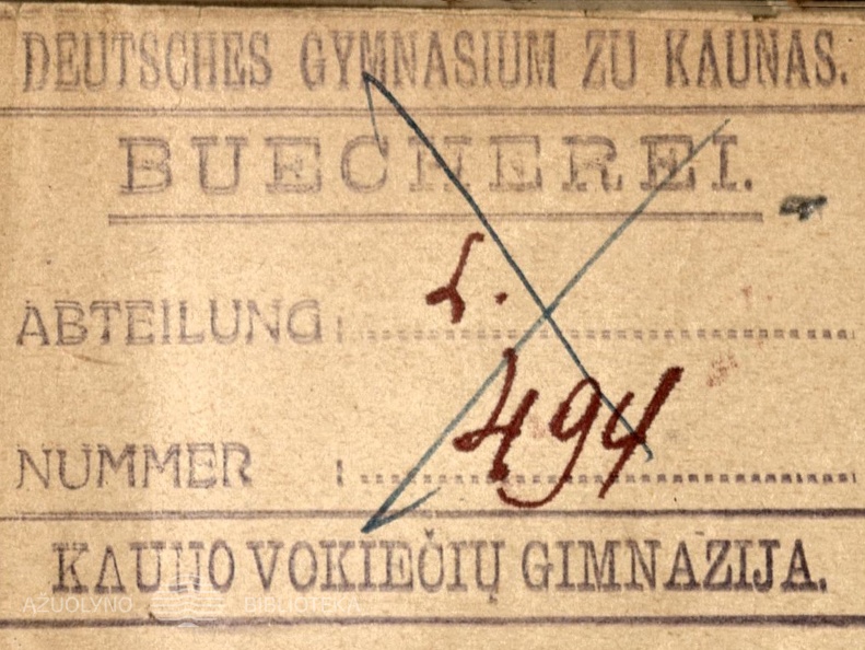 Kauno vokiečių gimnazijos antspaudas