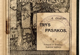 Knygos viršelis. „Trys pasakos“