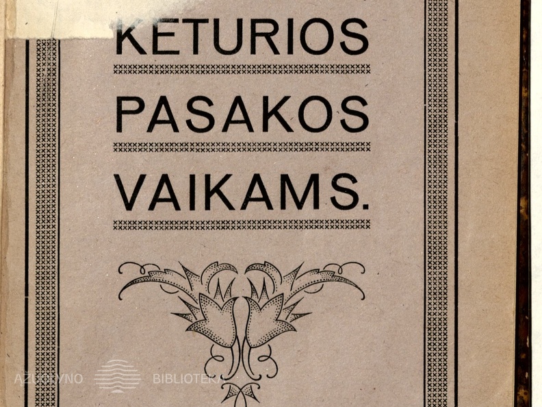 Knygos viršelis. „Keturios pasakos vaikams“