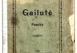Knygos viršelis. „Gailutė“: pasaka