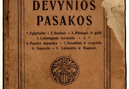 Knygos viršelis. „Devynios pasakos“. A. Giedrius