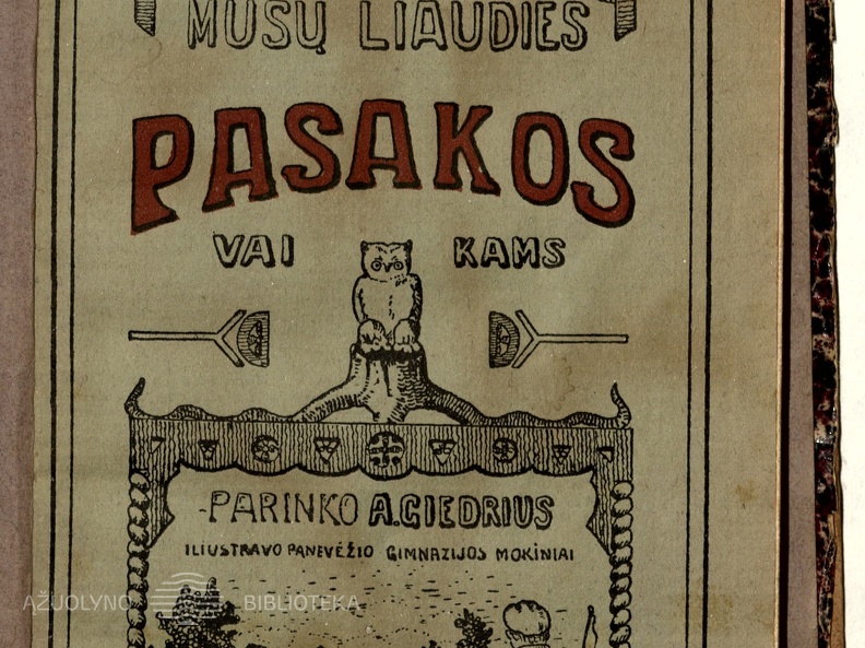 Knygos viršelis. „Mūsų liaudies pasakos vaikams“