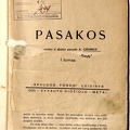 Knygos antraštinis puslapis. „Pasakos“