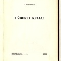 Knygos antraštinis puslapis. „Užburti keliai“: [pasakos]