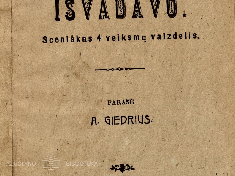 Knygos antraštinis puslapis