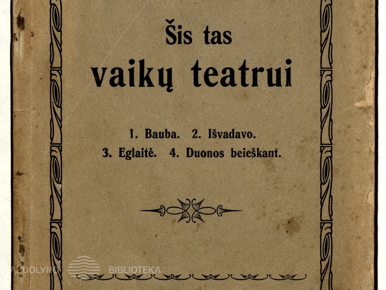 Knygos viršelis. „Šis tas vaikų teatrui“