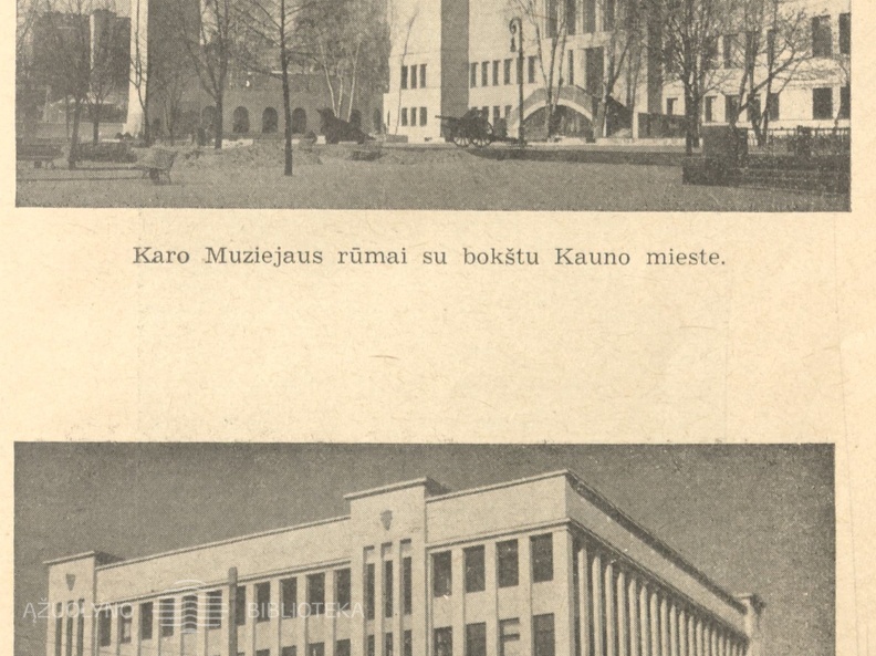 Skaitinių knygos iliustracijos. Kauno miesto pastatai. 
