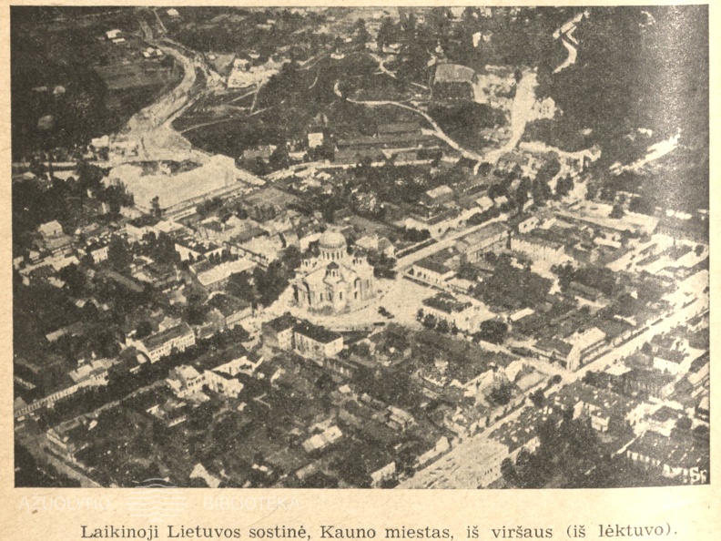 Skaitinių knygos iliustracijos. Kauno fotografija iš lėktuvo