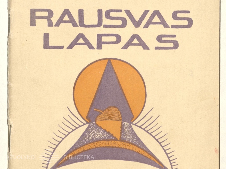 Knygos viršelis. „Rausvas lapas: 1924–1928 metų eilėraščiai mažiesiems skaitytojams“