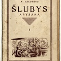 Knygos viršelis. „Šlubys“: apysaka