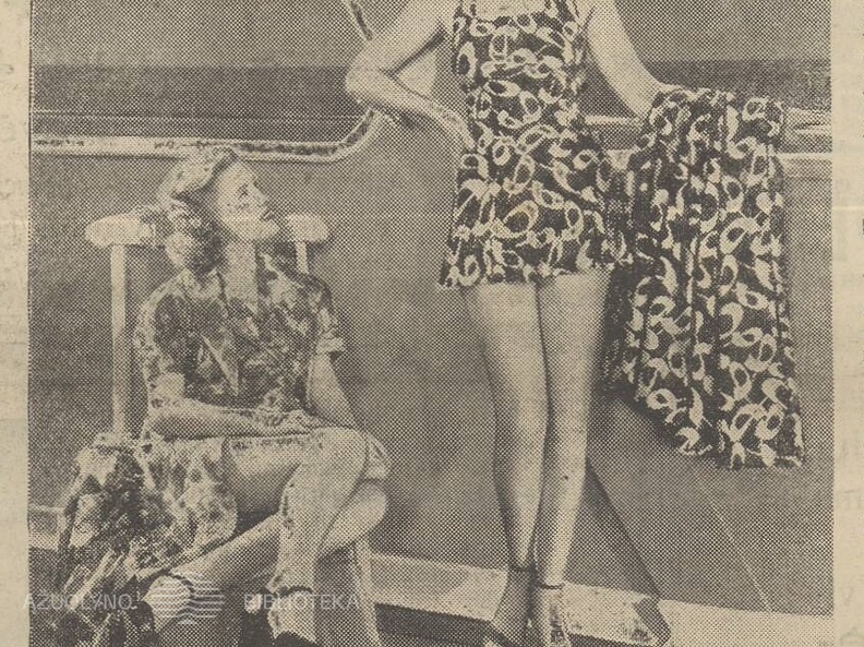 Maudymosi kostiumėlių mada. Sekmadienis, 1937, nr. 27, p. nenumeruotas.