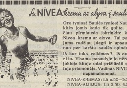 „Su Nivea kremu ar alyva į saulutę“. Sekmadienis, 1933, nr. 29, p. 7.