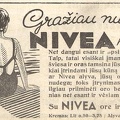 „Gražiau nudegti Nivea pagalba“. Sekmadienis, 1933, nr. 29, p. 7.