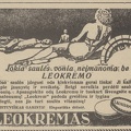 „Jokia saulės vonia neįmanoma be Leokremo“. Sekmadienis, 1935, nr. 29, p. 5.
