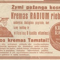 Kremas „Radium“ – tai odos kremas Tamstai! Sekmadienis, 1934, nr. 26, p. 10.