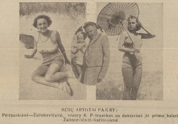 Artistai pajūryje. Sekmadienis, 1931, nr. 29, p. 3.