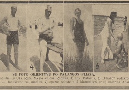 Žinomi žmonės Palangos pliaže. Sekmadienis, 1931, nr. 32, p. 2.