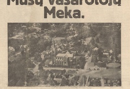„Mūsų vasaros Meka“. Palangos vaizdas iš lėktuvo. Sekmadienis, 1932, nr. 27, p. 1.