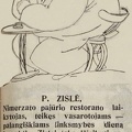 „Nimerzato pajūrio restorano laikytojo“ karikatūra. Sekmadienis, 1933, nr. 33, p. 7.