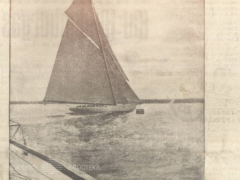Pakeltom burėm į plačią jūrą. Sekmadienis, 1934, nr. 32, p. 1.