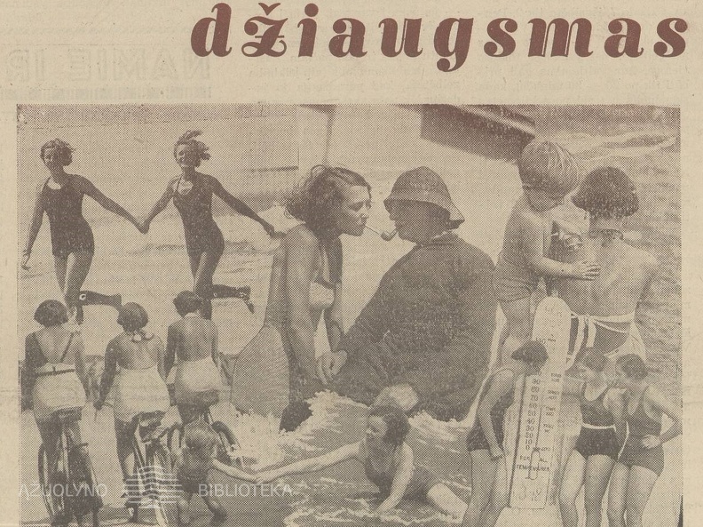 „Pajūrio džiaugsmas“. Fotomontažas. Sekmadienis, 1935, nr. 27, p. 1.