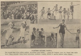 „Pajūrio gulbių daina“. Fotomontažas. Sekmadienis, 1935, nr. 32, p. 1.