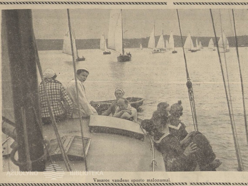 Vandens sporto malonumai. Sekmadienis, 1936, nr. 25, p. 3.