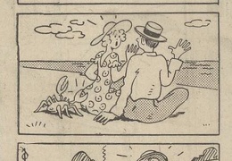 Karikatūra „Aiškus nesusipratimas“. Sekmadienis, 1937, nr. 30, p. 2.