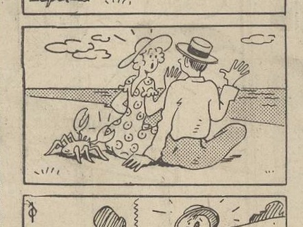 Karikatūra „Aiškus nesusipratimas“. Sekmadienis, 1937, nr. 30, p. 2.