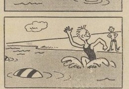 Karikatūra „Malonus nesusipratimas“. Sekmadienis, 1937, nr. 31, p. 11.