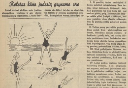 „Keletas kūno judesių gryname ore“. Sekmadienis, 1938, nr. 30, p. 10.