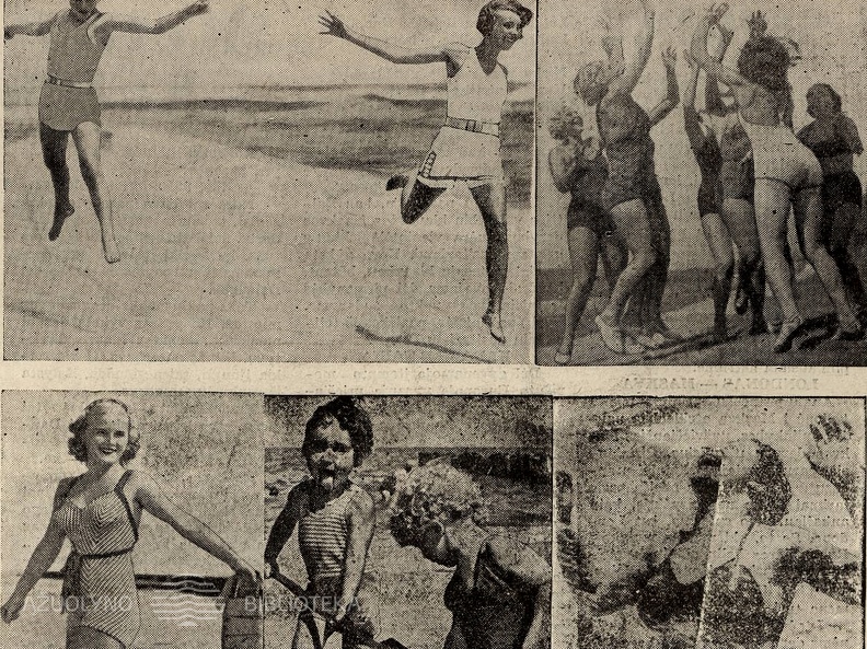 „Jūra – sveikatos ir džiaugsmo šaltinis“. Fotomontažas. Sekmadienis, 1939, nr. 33, p. 1.