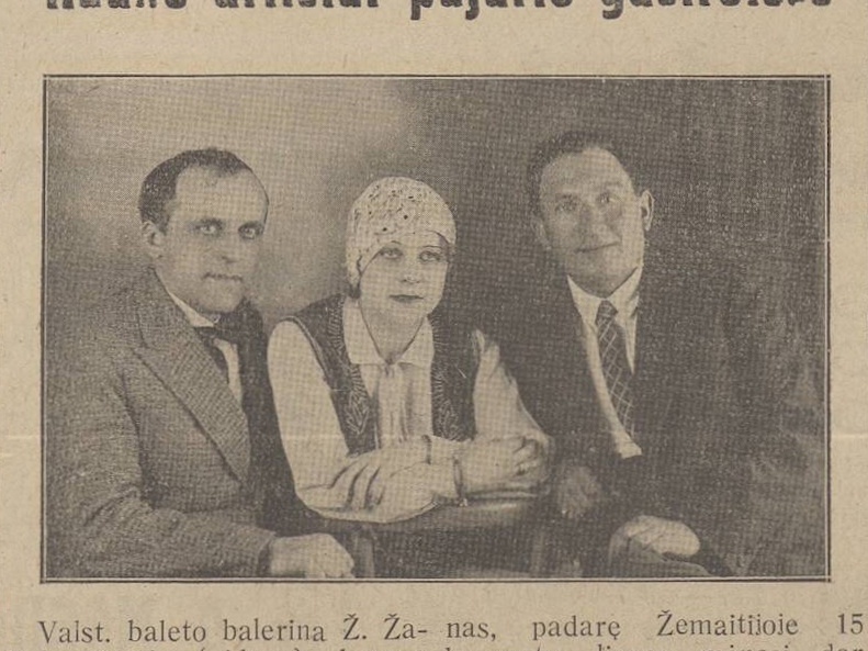 „Kauno artistai pajūrio gastrolėse“. Sekmadienis, 1929, nr. 27, p. 5.