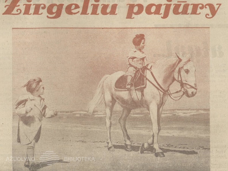 Pasijodinėjimas pajūryje. Sekmadienis, 1934, nr. 33, p. 1.