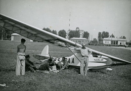 Estų sklandytojai Aleksoto aerodrome. 1939 m. rugpjūčio mėn.